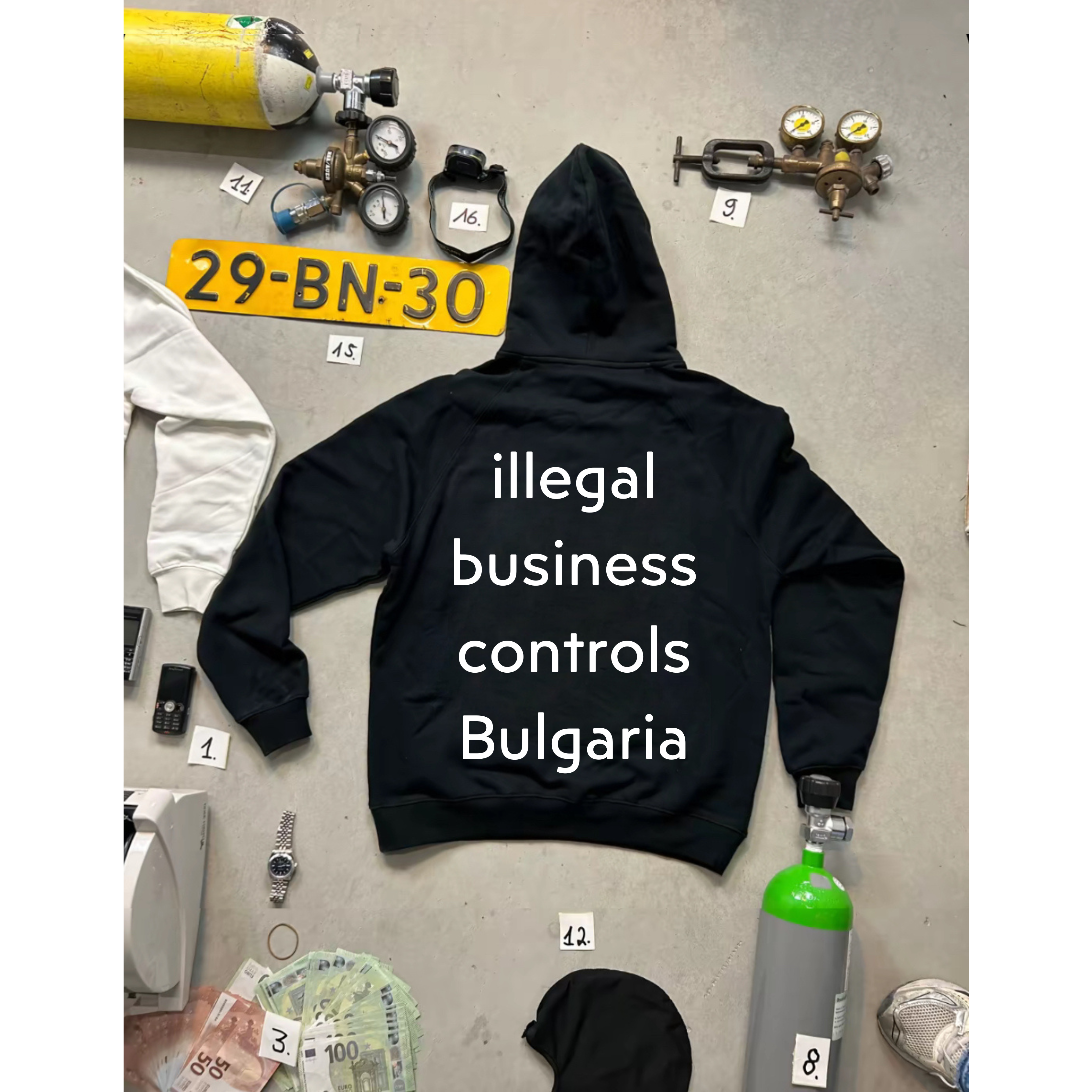 ILLEGAL BUSINESS CONTROLS Bulgaria OVERSIZED HOODIE